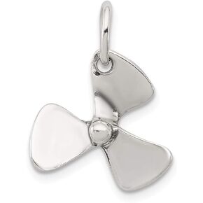 Sterling Silver 3D Antiqued Boat Propeller Charm