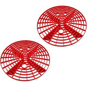 2 PCS Car Wash Bucket Inserts, Auto Detail Grit Gaurd Buckets Filter Helps Remove Dirt Debris, Dirt Guard Insert Wash Filter Fits 12 Inch Diameter Bucket or 3-5 Gallon Buckets (Black+Red) in Saudi Arabia