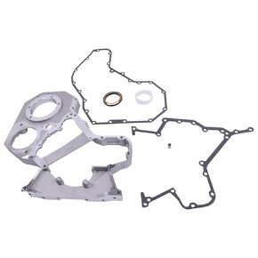 Front Timing Gear Housing + Cover Gasket Front Oil Seal+Pin Install 3941911 3923898 3917801 3920519 Compatible with Dodge 5.9L Cummins