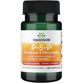 Swanson P-5-P (Pyridoxal-5-Phosphate) Coenzymated Vitamin B-6 40 Milligrams 60 Capsules