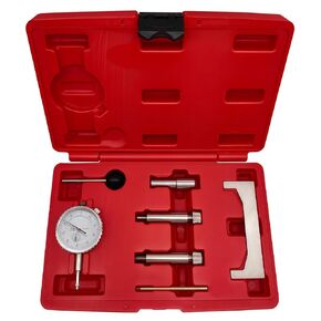 7PCS Universal Diesel Fuel Injection Pump Timing Gauge Set, Static Regulator Adapter Setting Plug Kit with 0-10mm VE Pump Dial Indicator VAS 6079 Compatible with VW Audi Volvo Dodge Cummins