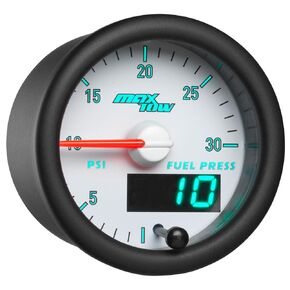 Maxtow Match 30 psi psi pressure kit for Dodge Ram 5.9l 6.7l Cummins 3rd Gen Diesel Truck - تشمل مستشعر الضغط الإلكتروني - عرض رؤية مزدوج مع قراءات تمثيلية ورقمية - 2-1/16 "