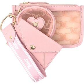 Juicy Couture Women’s 3 Piece Wristlet Set (Gelato on the Beach Pink Diamond)