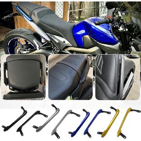 تناسب YA-MA-HA MT09 FZ09 ركاب المقعد الخلفي للقبض على خط السكة الحديد المقود CNC أجزاء الدراجات النارية MT 09 FZ 09 2013 2014 2015 2017 2018 2018 2019 2020 (Black)