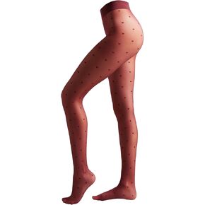 Woman's Sheer 30 Denier Mini Heart Tights