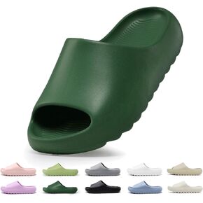 Kids Lightweight Soft EVA Non-Slip Slides Slippers Open Toe Comfy Sandals for Toddler Boys Girls Children Bathroom Shower Summer Pool Beach Slippers