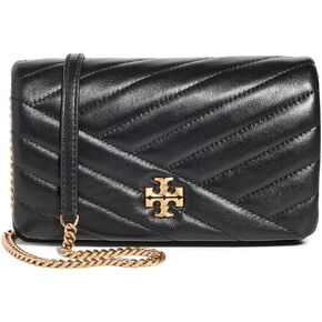 Tory Burch Women's Kira Chevron Chain Wallet, Black, One Size