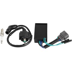 SCITOO Igniter CDI BOX Ignition Coil and Spark Plug 2000-2005 for Honda Rancher 350 TRX350FE 4x4 ES; Rancher 350 TRX350FM 4x4 S;Rancher 350 TRX350TE 2x4 ES 30510-HN5-670 30410-HN5-671 30400-HN5-305