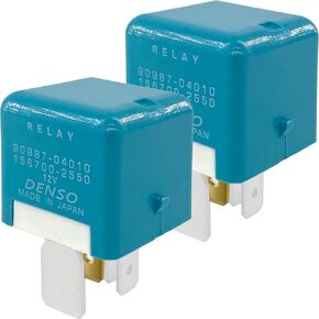 2 pack 90987-04010 & 156700-2550 Relay-30A 12VDC 4-Pin SPST Automotive Relay-متوافق مع Toyota Camry (2010-2020) ، Corolla-إصلاح محرك المنفاخ و B1478 خطأ