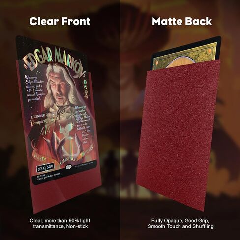 300CT Rose Gold Card Sleeves for Lorcana, MTG, Clear Front Textured Back Card Sleeves, Standard Size Card Sleeves for Lorcana, Magic The Gathering, Baseball Card, Sports Cards, Game Card in Saudi Arabia