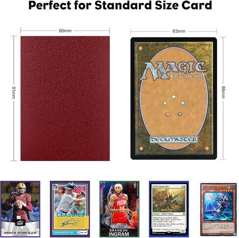 300CT Rose Gold Card Sleeves for Lorcana, MTG, Clear Front Textured Back Card Sleeves, Standard Size Card Sleeves for Lorcana, Magic The Gathering, Baseball Card, Sports Cards, Game Card in Saudi Arabia