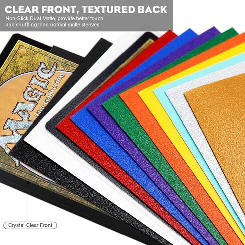 أكمام بطاقات من الذهب الوردي 300 قيراط لـ Lorcana، MTG، أكمام بطاقات خلفية شفافة من الأمام، أكمام بطاقات ذات حجم قياسي لـ Lorcana، Magic The Gathering، بطاقة بيسبول، بطاقات رياضية، بطاقة ألعاب in Kuwait