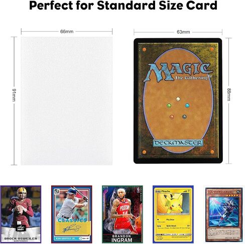 300CT Rose Gold Card Sleeves for Lorcana, MTG, Clear Front Textured Back Card Sleeves, Standard Size Card Sleeves for Lorcana, Magic The Gathering, Baseball Card, Sports Cards, Game Card in Saudi Arabia