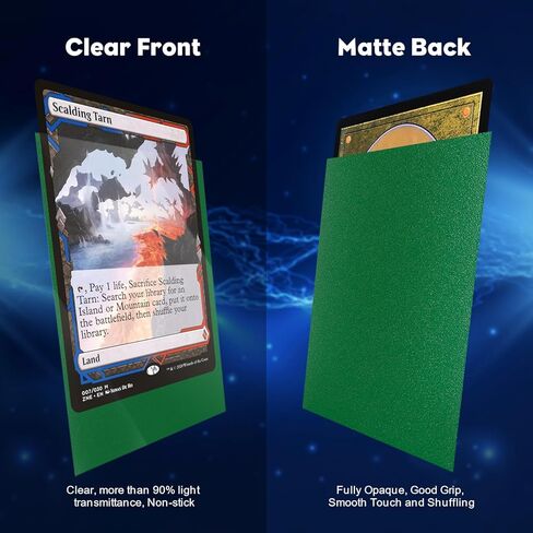 أكمام بطاقات من الذهب الوردي 300 قيراط لـ Lorcana، MTG، أكمام بطاقات خلفية شفافة من الأمام، أكمام بطاقات ذات حجم قياسي لـ Lorcana، Magic The Gathering، بطاقة بيسبول، بطاقات رياضية، بطاقة ألعاب in Kuwait