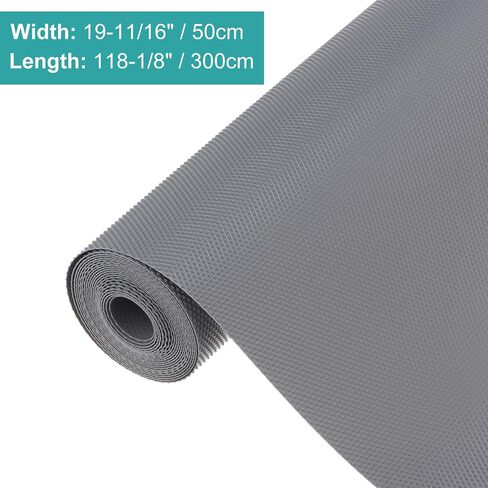 بطانة الرف Harfington ، بطانة درج غير انزلاق 19-11/16 "× 118-1/8" بطانة مواد EVA مع نمط الماس لخزائن المطبخ ثلاجة ، رمادي ، رمادي in Saudi Arabia