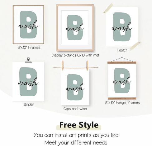 plkmn الحمام جدار الفن ديكور مجموعة من 4، مطبوعات مضحكة للديكور الجدار الجمالية، جدار الفن يطبع ديكور للحمام المرحاض الحمام مرحاض، 8x10 (غير المؤطرة in Kuwait