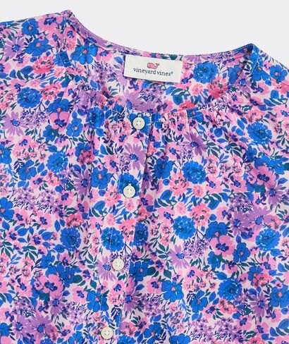 vineyard vines Girls' Ruffle Button Down Top in Saudi Arabia