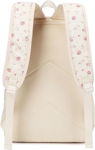 حقيبة ظهر Octsky للفتيات في سن المراهقة حقائب كتب قصيرة للمرحلة الابتدائية والمتوسطة والثانوية للنساء وحقائب نهارية للسفر باللون البيج/الأسود in Kuwait