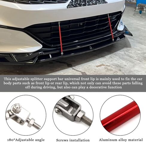 2pcs قضيب الدعامة الصدف الأمامي للشفاه ، قضيب دعم قضيب الشفاه القابل للتعديل 8 "-11". in Saudi Arabia