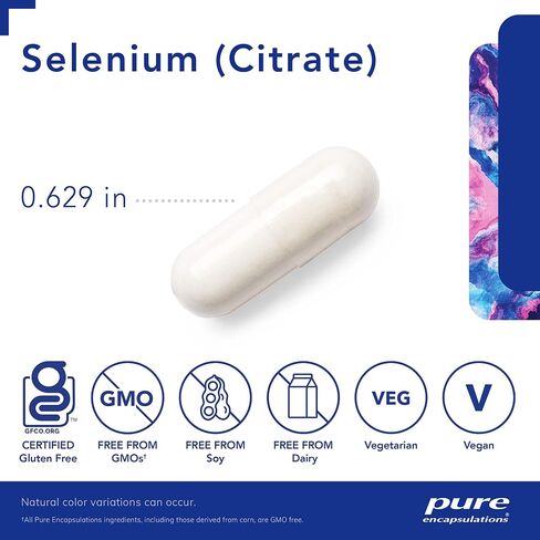 Pure Encapsulations Selenium (Citrate) - for Immune System Support & Cellular Health - Antioxidant Supplement - Supports Blood Flow* - Gluten Free & Vegan - 180 Capsules in Saudi Arabia