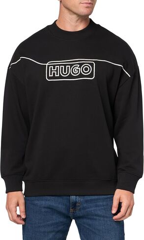 HUGO Men's Outline Logo Crewneck Sweatshirt in Saudi Arabia