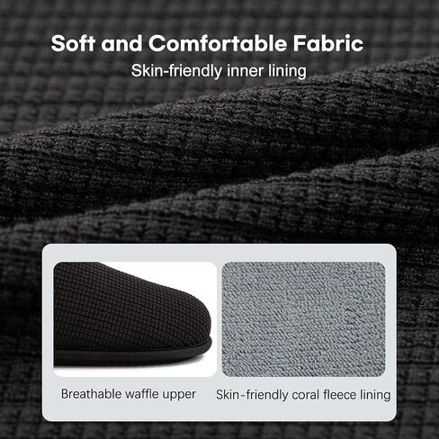LongBay Mens House Slippers Comfy Knit Scuff Lightweight Memory Foam Slip On Bedroom Shoes for Indoor Outdoor Travel in Saudi Arabia