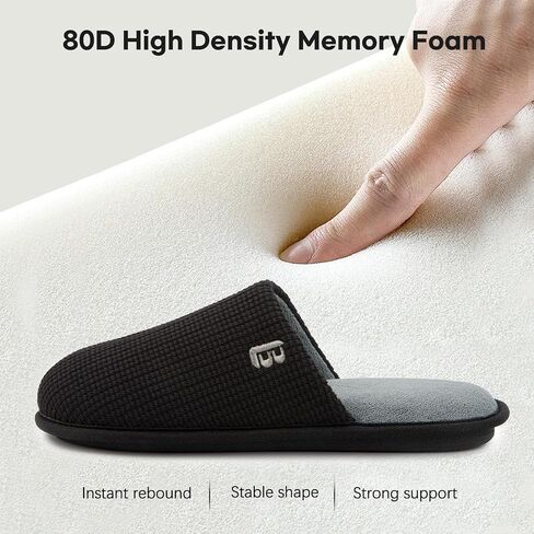 LongBay Mens House Slippers Comfy Knit Scuff Lightweight Memory Foam Slip On Bedroom Shoes for Indoor Outdoor Travel in Saudi Arabia
