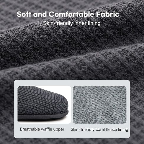LongBay Mens House Slippers Comfy Knit Scuff Lightweight Memory Foam Slip On Bedroom Shoes for Indoor Outdoor Travel in Saudi Arabia