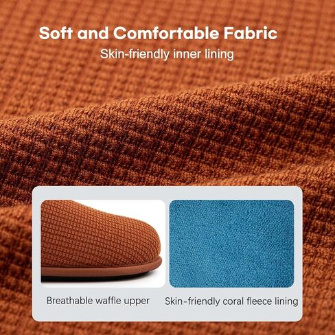 LongBay Mens House Slippers Comfy Knit Scuff Lightweight Memory Foam Slip On Bedroom Shoes for Indoor Outdoor Travel in Kuwait