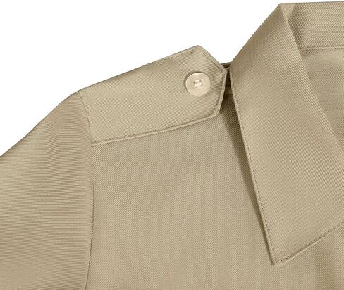 Boys Long Sleeve Button-Down Shirt Kids Casual Western Shirts Tops with Two Pockets in Kuwait