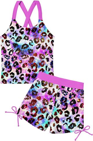 BFUSTYLE Girls Tankini Swimsuit Kids Bathing Suits with Shorts 6-11 Years in Saudi Arabia