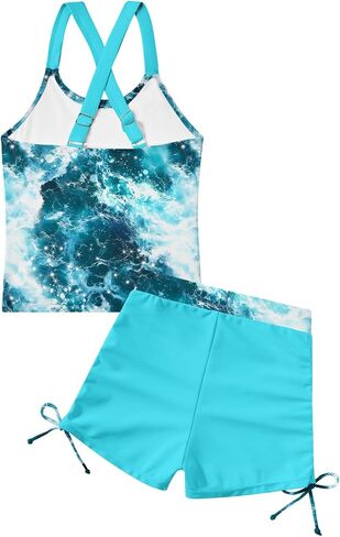 BFUSTYLE Girls Tankini Swimsuit Kids Bathing Suits with Shorts 6-11 Years in Saudi Arabia