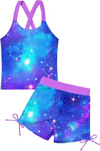 BFUSTYLE Girls Tankini Swimsuit Kids Bathing Suits with Shorts 6-11 Years in Saudi Arabia