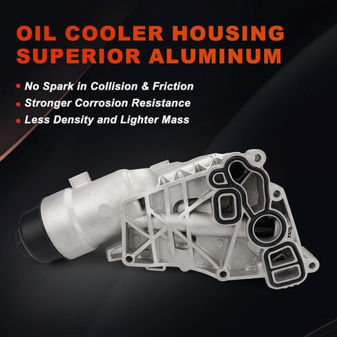 11428585235 Alloy Aluminum Oil Cooler Filter Housing Assembly 2014-2024 For BMW 218i 220i i8 Compatible with MINI Cooper Cooper S JCW Countryman Clubman BMW I8 X1 X2 11428511391 in Saudi Arabia