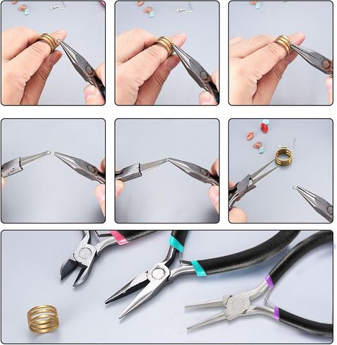 4 Pack Jewelry Making Pliers Tools Set, Jewelry Pliers with Needle Nose Pliers, Round Nose Pliers, Bent Nose Pliers, Wire Jewelry Pliers for Jewelry Craft Making Repair Supplies in Saudi Arabia