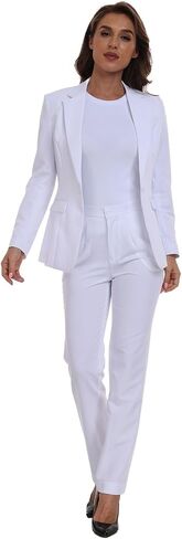 Women Classic Suits 2 Piece Bussiness Professional Work Outfits Office Attire Slim Fit Dressy Blazer Jacket Pants Suit Sets in Saudi Arabia