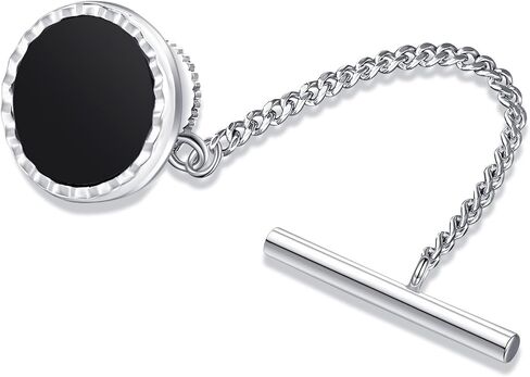 Tie Tacks for Men Sterling Silver Abalone/Black Onyx/Masonic/Viking Tie Tacks Tie Jewelry Accessories Valentine's Day/Graduation Gifts for Him in Kuwait