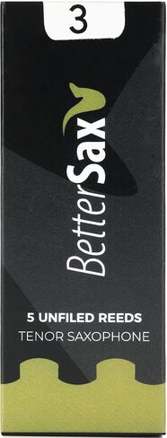 BetterSax Tenor Saxophone Jazz Cut Reeds - Strength 4.0 (5-pack), Perfect for Jazz Ensemble Performances and Advanced Players in Kuwait