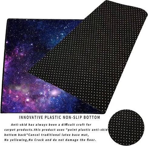 kxry 6 * 9 Feet Galaxy Soft Area Rugs for Kids Girls Boys Blue and Purple Outer Space Starry Sky Universe Floor Carpet for Living Room Bedroom Dorms Nursery Rooms Home Decor Aesthetic in Kuwait