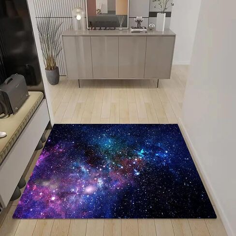 kxry 6 * 9 Feet Galaxy Soft Area Rugs for Kids Girls Boys Blue and Purple Outer Space Starry Sky Universe Floor Carpet for Living Room Bedroom Dorms Nursery Rooms Home Decor Aesthetic in Kuwait