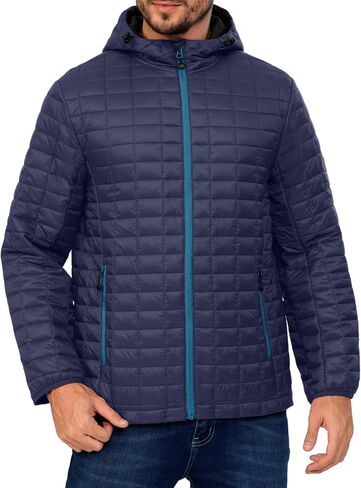 Little Donkey Andy Puffer Jacket Men Winter Coat with Hood Lightweight Jackets Waterproof with Recycled Insulation Outdoor in Saudi Arabia