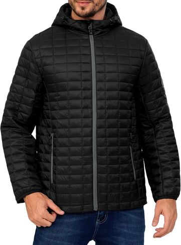 Little Donkey Andy Puffer Jacket Men Winter Coat with Hood Lightweight Jackets Waterproof with Recycled Insulation Outdoor in Saudi Arabia