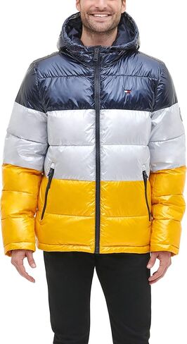Tommy Hilfiger Mens Hooded Puffer Jacket (Standard and Big & Tall) in Saudi Arabia