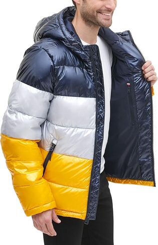 Tommy Hilfiger Mens Hooded Puffer Jacket (Standard and Big & Tall) in Saudi Arabia