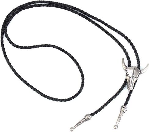 AZORA Western Cowboy Bolo Tie Men Leather Necktie Rope Cord Bull Skull Bola Tie for Women in Saudi Arabia