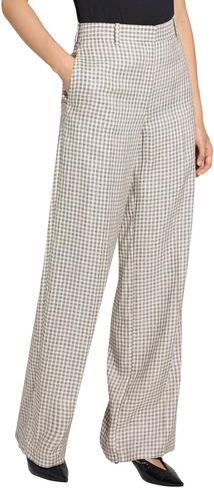 Theory Women's Linear Check Classic Trouser in Saudi Arabia