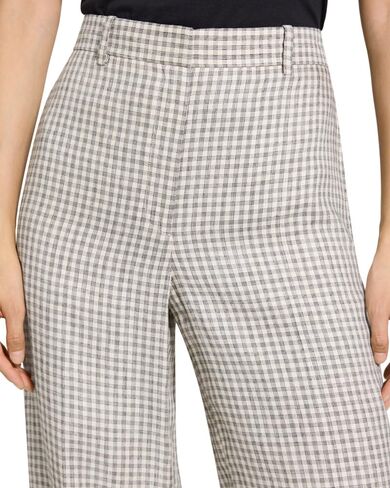 Theory Women's Linear Check Classic Trouser in Saudi Arabia