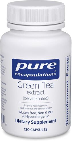 مغلفات نقية مستخلص الشاي الأخضر (devaffeinated) | دعم مضادات الأكسدة hypoallergenic لجميع الخلايا في الجسم* | 60 كبسولات in Saudi Arabia