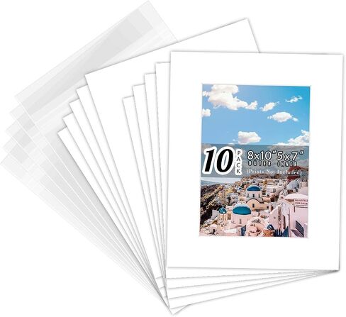 Golden State Art 10 Pack White 18x24 Mats for 12x18 Photo+Backing+Bag in Kuwait