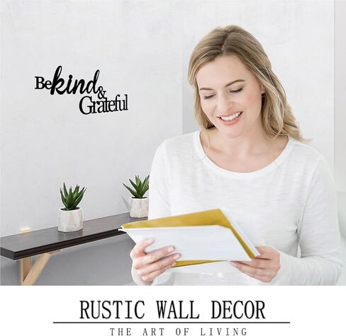 AHYS Positive Affirmations Wall Decor - Be Positive & Stay Humble Metal Sign Inspirational Wall Decor Black Rustic Motivational Wall Decor for Home Office Wall Decorations in Saudi Arabia